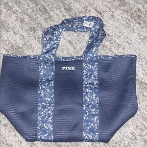 PINK Victoria's Secret Blue Floral Tote Bag